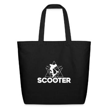 Scooter - Eco-Friendly Cotton Tote - black - Front