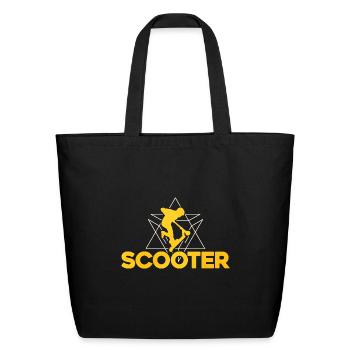 Scooter - Eco-Friendly Cotton Tote - black - Front