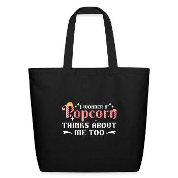 Popcorn - Eco-Friendly Cotton Tote - black - Front