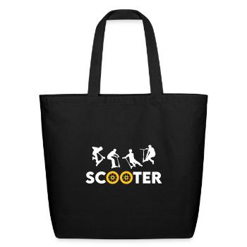 Scooter - Eco-Friendly Cotton Tote - black - Front