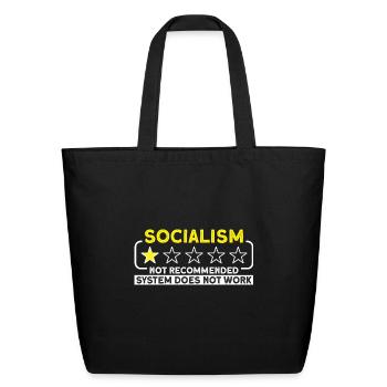 Political Activist Anti Socialist Anti Socialism - Eco-Friendly Cotton Tote - black - Front