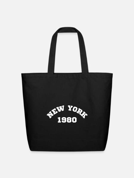 New York 1980 - Eco-Friendly Cotton Tote - black