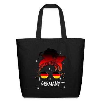 Germany - Eco-Friendly Cotton Tote - black - Front