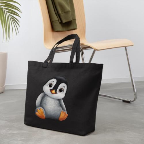 Innocent Penguin Sitting - Eco-Friendly Cotton Tote