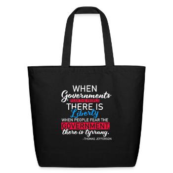 Government Tyranny - Eco-Friendly Cotton Tote - black - Front