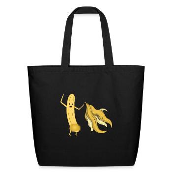 Bananas Also Pull Bare - Eco-Friendly Cotton Tote - black - Front