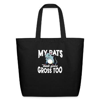Rat Rodent Pet Rat Owners Domestic Rat - Eco-Friendly Cotton Tote - black - Front