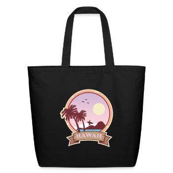 Hawaii Island - Eco-Friendly Cotton Tote - black - Front