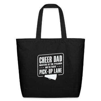 Cheerleader Proud Cheer Dad Cheerleading Beer - Eco-Friendly Cotton Tote - black - Front