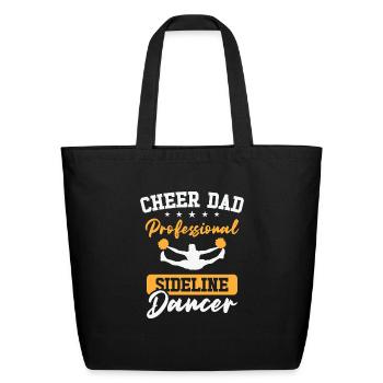 Cheerleader Proud Cheer Dad Cheerleading Beer - Eco-Friendly Cotton Tote - black - Front