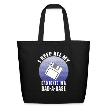 Dad A Base - Eco-Friendly Cotton Tote - black - Front