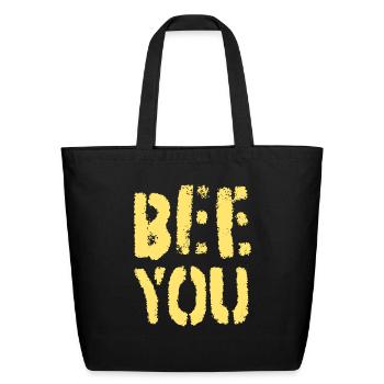 Be Yourself - Eco-Friendly Cotton Tote - black - Front