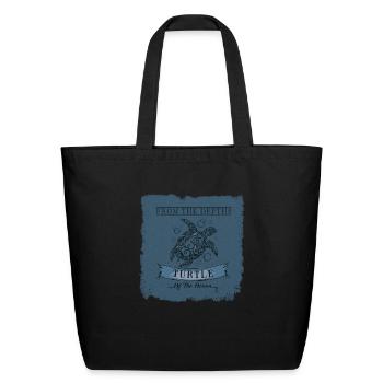From The Depths Turtle Of the ocean - Eco-Friendly Cotton Tote - black - Front
