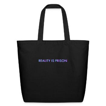 Reality Is Prison Anaglyph Glitch Art Vaporwave Gi - Eco-Friendly Cotton Tote - black - Front
