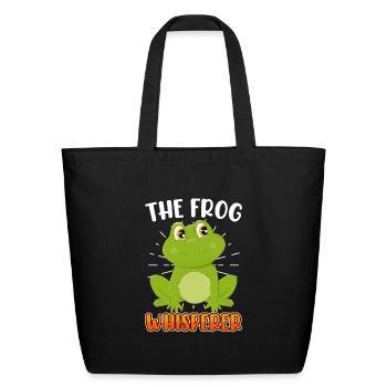 The frog whisperer frog catcher Frog children - Eco-Friendly Cotton Tote - black - Front