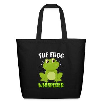 The frog whisperer frog catcher Frog children - Eco-Friendly Cotton Tote - black - Front