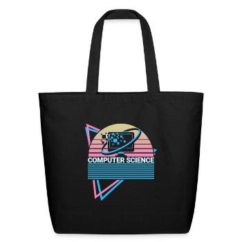 Computer Science Retro - Eco-Friendly Cotton Tote - black - Front