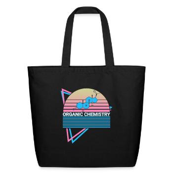 Organic Chemistry Retro - Eco-Friendly Cotton Tote - black - Front