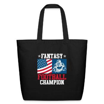 Fantasy Football King Fantasy Football Champ - Eco-Friendly Cotton Tote - black - Front