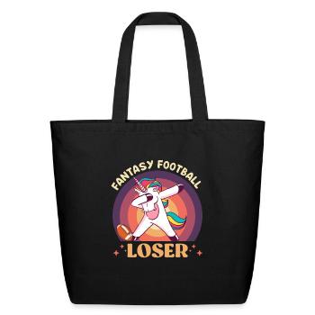 Fantasy Football Loser Unicorn Fantasy Football - Eco-Friendly Cotton Tote - black - Front
