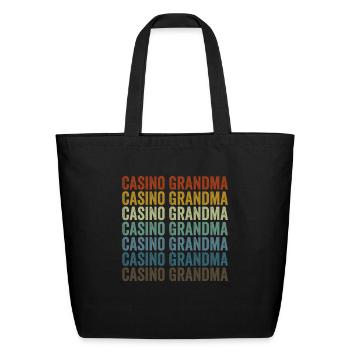 Casino Grandma Slot Machine Casino Lover Grandma - Eco-Friendly Cotton Tote - black - Front