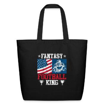 Fantasy Football King Fantasy Football Champ - Eco-Friendly Cotton Tote - black - Front