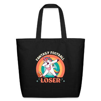 Fantasy Football Loser Unicorn Fantasy Football - Eco-Friendly Cotton Tote - black - Front
