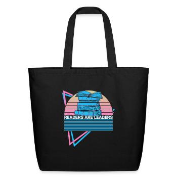 Book Reader Entrepreneur - Eco-Friendly Cotton Tote - black - Front