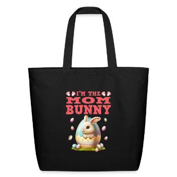 Easter Bunny Mom Bunny Easter Mother Bunny - Eco-Friendly Cotton Tote - black - Front