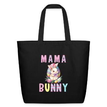 Easter Bunny Mom Bunny Easter Mother Bunny - Eco-Friendly Cotton Tote - black - Front