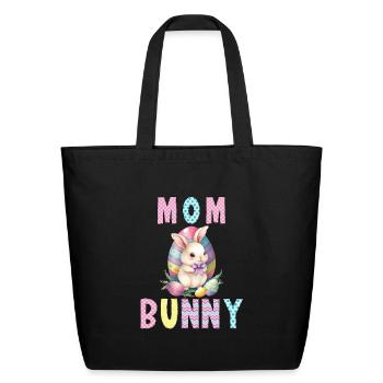 Easter Bunny Mom Bunny Easter Mother Bunny - Eco-Friendly Cotton Tote - black - Front