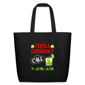 Tequila Emergency call 9 Juan Juan Mexico Fan - Eco-Friendly Cotton Tote - black - Front