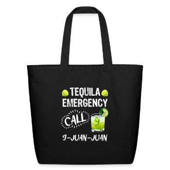 Tequila Emergency call 9 Juan Juan Mexico Fan - Eco-Friendly Cotton Tote - black - Front