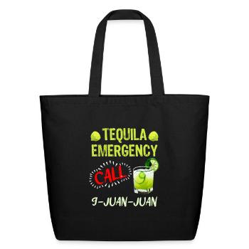 Tequila Emergency call 9 Juan Juan Mexico Fan - Eco-Friendly Cotton Tote - black - Front