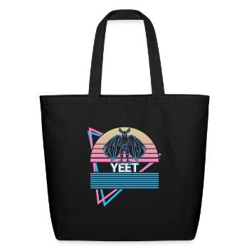 Mothman Cryptid Cryptozoology Retro - Eco-Friendly Cotton Tote - black - Front