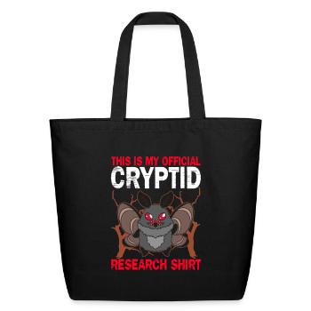 Mothman Cryptid Folklore - Eco-Friendly Cotton Tote - black - Front