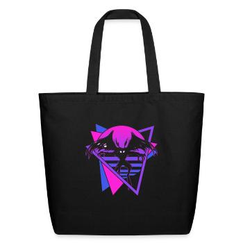 Mothman Cryptid Cryptozoology Retro - Eco-Friendly Cotton Tote - black - Front