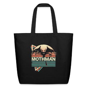 Mothman Cryptid Cryptozoology Retro - Eco-Friendly Cotton Tote - black - Front