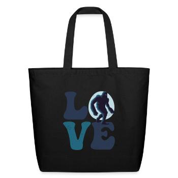 Bigfoot Sasquatch - Eco-Friendly Cotton Tote - black - Front
