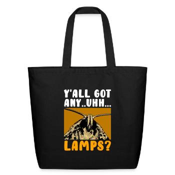 Funny Mothman Cryptid Cryptozoology - Eco-Friendly Cotton Tote - black - Front