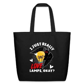 Funny Mothman Cryptid Cryptozoology - Eco-Friendly Cotton Tote - black - Front