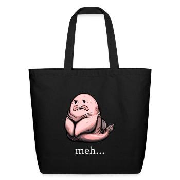 Funny Blobfish - Eco-Friendly Cotton Tote - black - Front