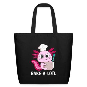 Bread Lover Bakealotl Bread Baking Bread Dough - Eco-Friendly Cotton Tote - black - Front