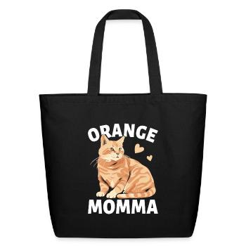 Tabby Cat Orange Cat Mom Orange Momma - Eco-Friendly Cotton Tote - black - Front