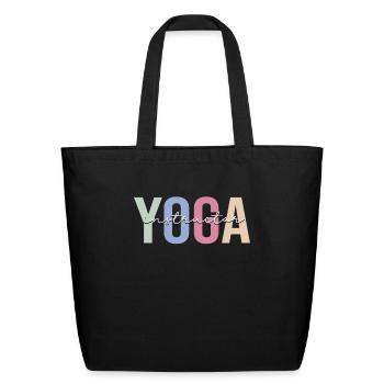 Yoga Instructor Yoga Teacher - Eco-Friendly Cotton Tote - black - Front