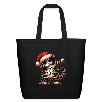 Dabbing Tabby Cat Orange Cat Sunglasses Cute - Eco-Friendly Cotton Tote - black - Front