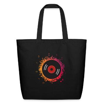 Music - Eco-Friendly Cotton Tote - black - Front