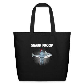 Shark proof - Shark - Eco-Friendly Cotton Tote - black - Front