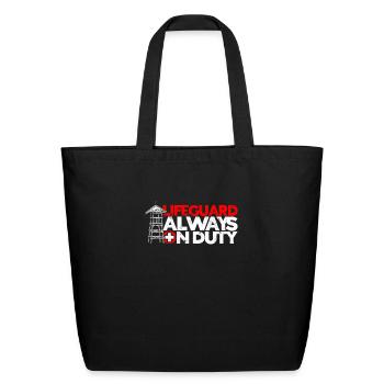 Lifeguard - always on duty - lifeguard - Eco-Friendly Cotton Tote - black - Front
