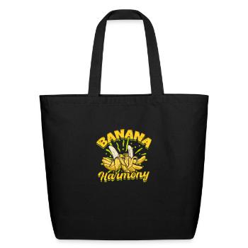 Banana Harmony - Banana - Eco-Friendly Cotton Tote - black - Front